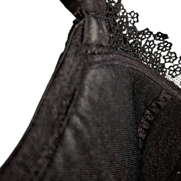 goth floral lace balconette bra - Picture 6 of 6